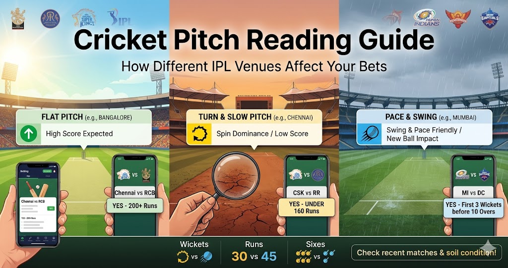 Cricket Pitch Reading Guide — How Different IPL Venues Affect Your Bets